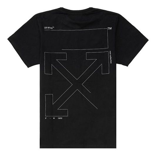 Off-White Back logo Short Sleeve Mens Logo Normal Fit OMAA027E191850031091