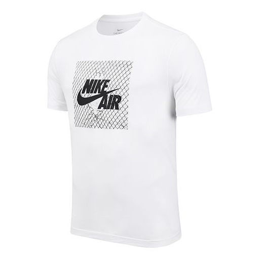 Nike Alphabet Large Pattern Round Neck Short Sleeve White CK9510-100