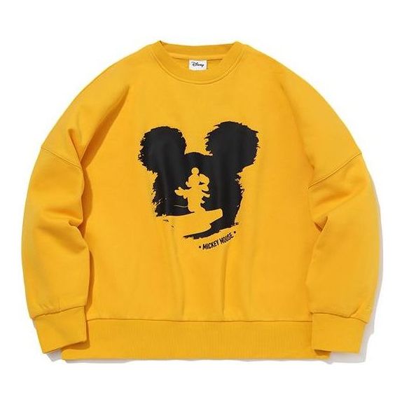 (WMNS) Li-Ning x Disney Athleisure Casual Pullover 'Yellow Black' AWDQB88-2