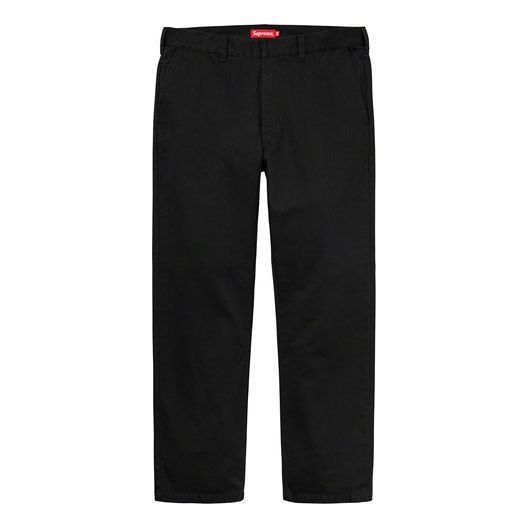 Supreme FW19 Week 1 Work Pant Long Pants Unisex Black SUP-FW19-126