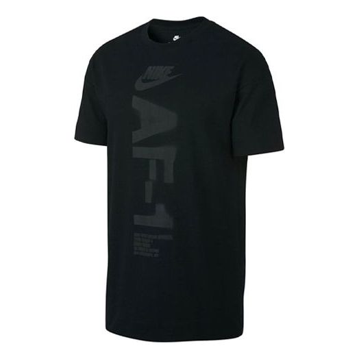 Nike Athleisure Casual Sports Round Neck Breathable Short Sleeve Black AH4067-010