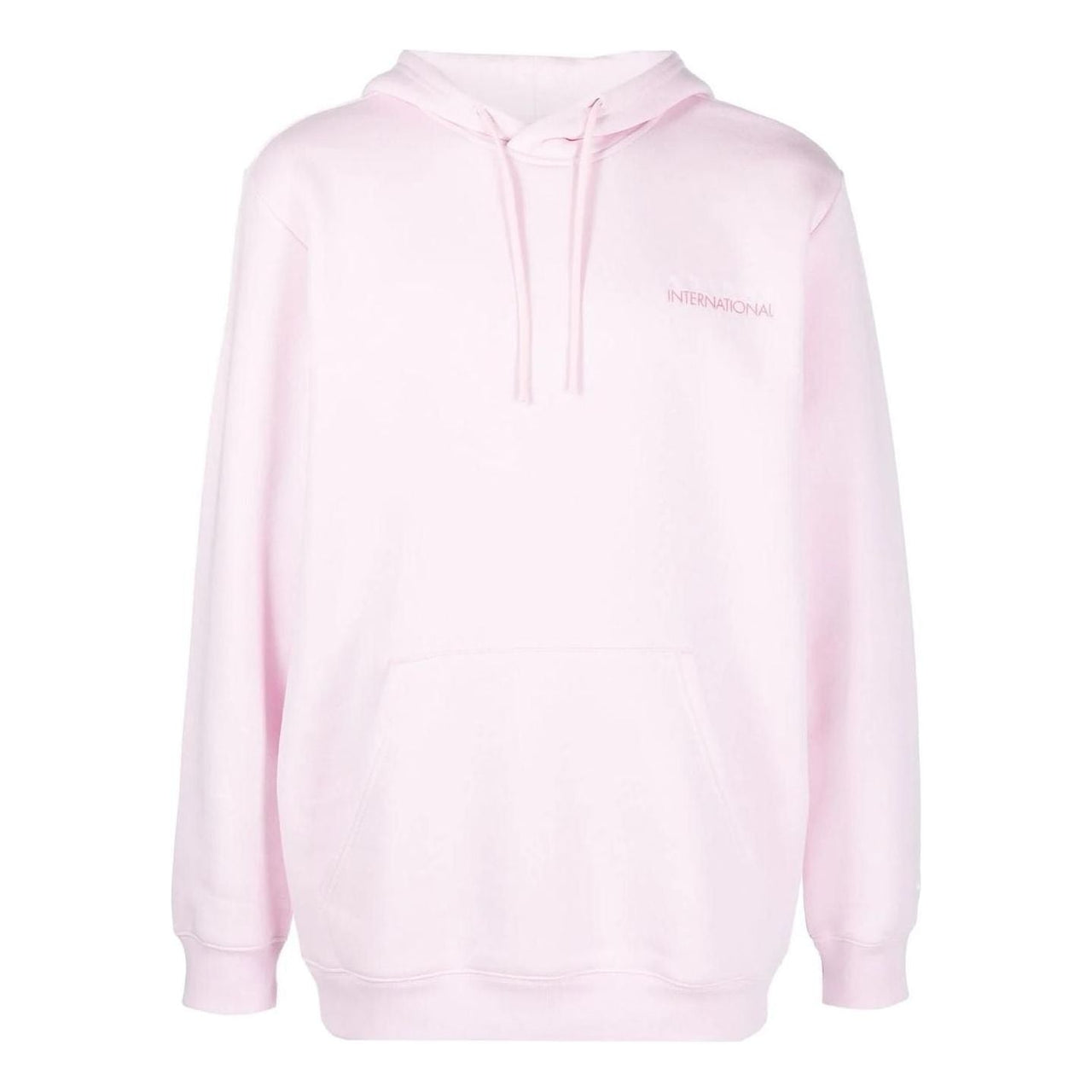 adidas Back Pattern Drawstring Hood Long Sleeves Hoodie Men's Light Pink HF5674