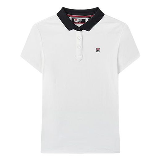 (WMNS) FILA Athleisure Casual Sports POLO Short Sleeve White F11W021118F-WT