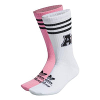 adidas x Disney Crew Socks 2 Pairs 'White Pink' HK0352