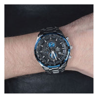 Men's CASIO EDIFICE Series Stainless Steel Multifunction Blue EF539D-2AV Mens Silver Analog EF539D-2AV2021