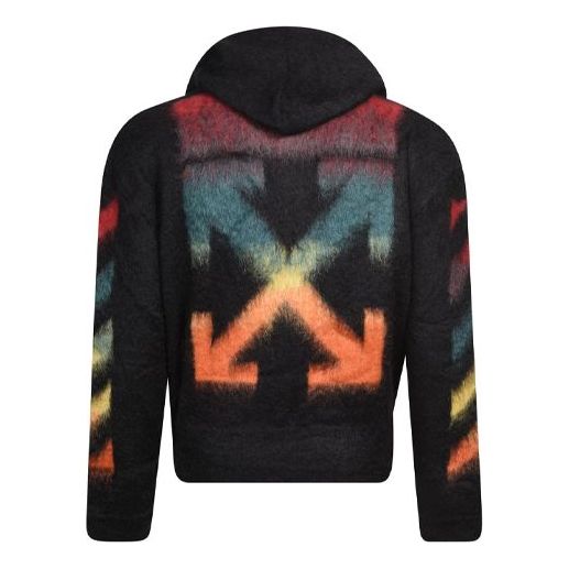 Off-White Fleece Zipper Hooded Jacket Black OMHA073E20KNI0011087