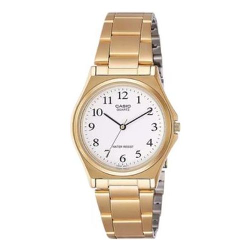 CASIO Fashion Stylish Steel Strip Waterproof 36mm Japanese/Korean Style Watch Gold Color Stainless Steel Strap MTP-1130N-7B