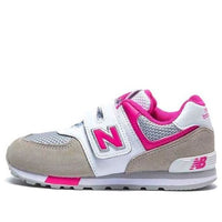 (TD) New Balance 574 Shoes Grey/Pink IV574FNG