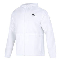 Men's adidas Mh Lite Wvjkt Athleisure Casual Sports Hooded Solid Color Woven White Jacket HM2977