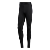 Men's adidas Solid Color Tight Sports Pants/Trousers/Joggers Black GC8252