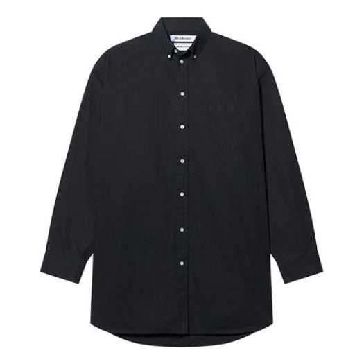 (WMNS) Balenciaga Oversize Shirt 'Black' 675499TKM021000