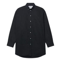 (WMNS) Balenciaga Oversize Shirt 'Black' 675499TKM021000