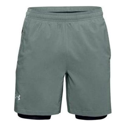 Under Armour Launch Stretch Woven 2-in-1 Shorts 'Lichen Blue' 1326576-424