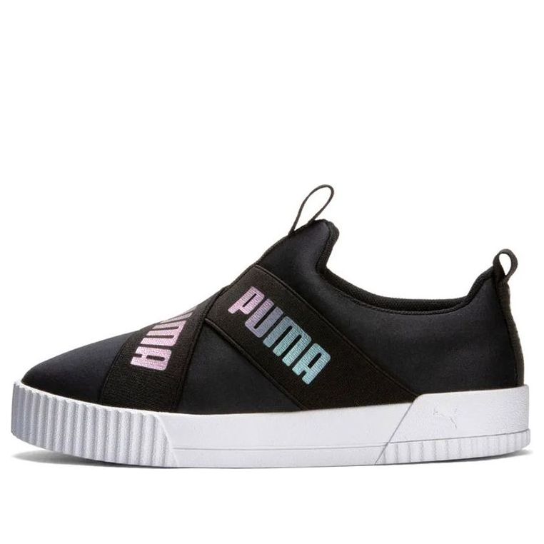PUMA Carina Leisure Board Shoes Black/White/Blue 375966-05