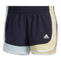 (WMNS) adidas Marathon 20 Colorblock Running Shorts Asia Sizing 'Black Teal Yellow' HC6310