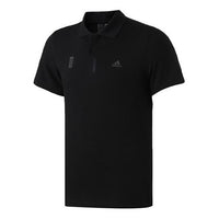 adidas Series Athleisure Casual Sports Short Sleeve polo Black DW4683