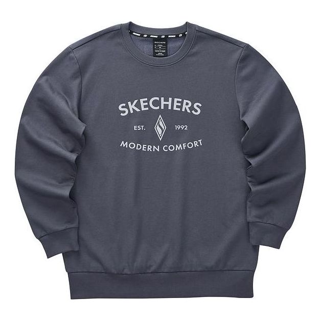 Skechers Diamond Series Letter Printed Casual Sweatshirt 'Grey White' L323U174-026R
