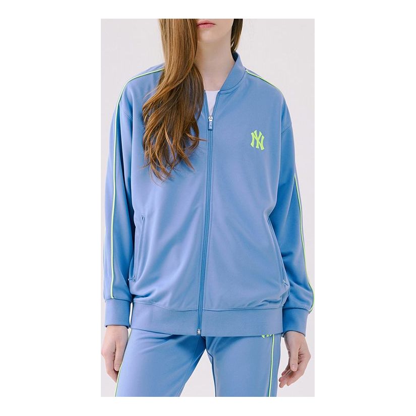 MLB Small Label Embroidered Sports Jacket New York Yankees Unisex Sky Blue 31TRT1011-50S
