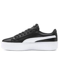 (WMNS) PUMA Vikky Stacked Casual Board Shoes Black/White 369143-08