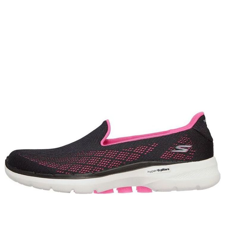 (WMNS) Skechers GOwalk 6 Cosmic Force Loafers Black/Pink 124522-BKHP