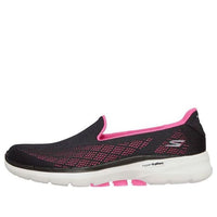 (WMNS) Skechers GOwalk 6 Cosmic Force Loafers Black/Pink 124522-BKHP