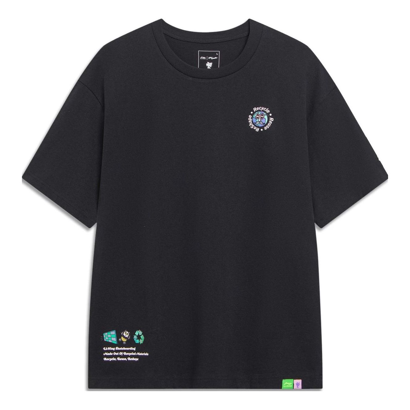 Li-Ning x Steven Harrington Cartoon Graphic T-shirt 'Black' AHST077-3