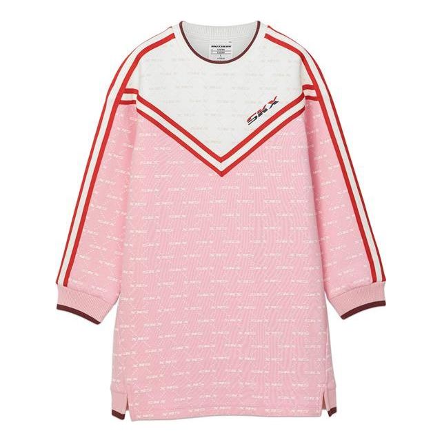 (GS) Skechers SKX Full Printed Dress 'Pink White' L121G055