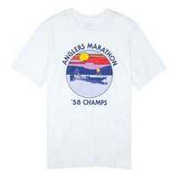 Nike Anglers Marathon 58 Champs Athleisure Casual Sports Short Sleeve White AQ4516-100
