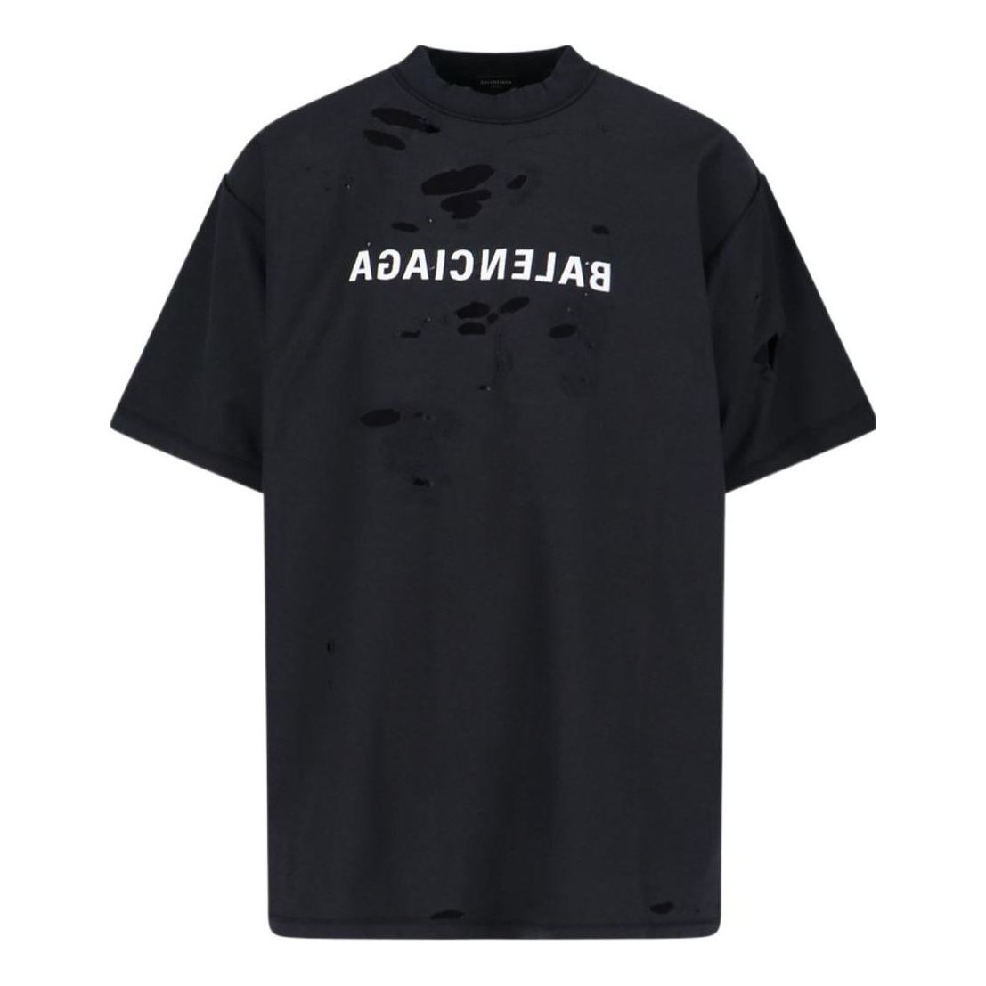 (WMNS) Balenciaga Mirror Balenciaga Inside Out T-shirt 'Black White' 720198TQVP31569