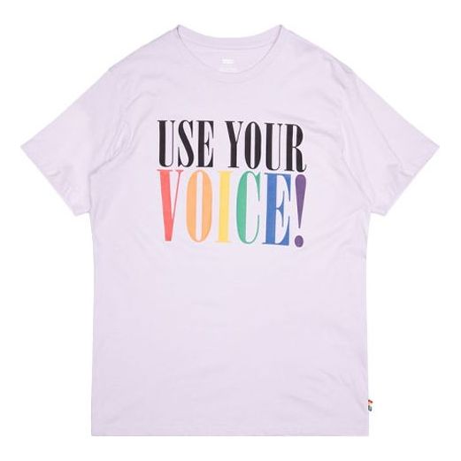 Levis Rainbow Series Casual Alphabet Printing Short Sleeve Unisex Purple 24671-0021