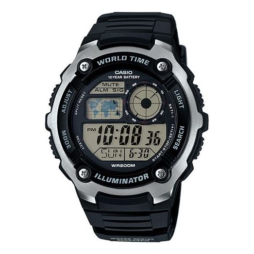 CASIO STANDARDes Men's Waterproof Mens Black Digital AE-2100W-1A