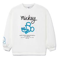(WMNS) Li-Ning x Disney Mickey Mouse Graphic Sweatshirt 'White' AWDRD64-1