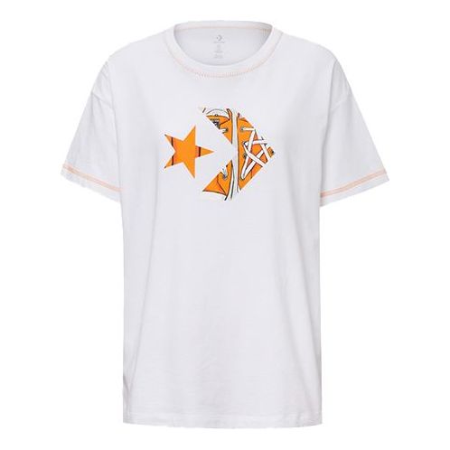 (WMNS) Converse Round-neck Printing Tee White 10020855-102