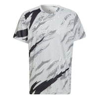 adidas Own The Run Tiger Camo Running Tee 'White Black' HC0418