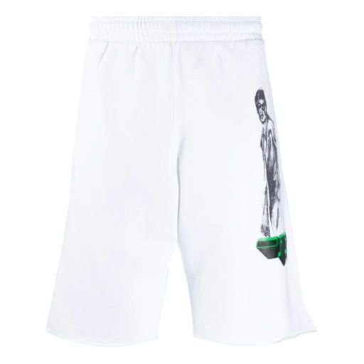 Off-White Mirko Logo Applique Shorts Men's White OMCI006F20FLE0050110