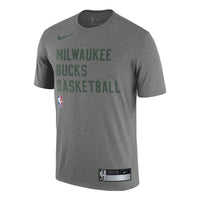 Nike x NBA Milwaukee Bucks Dri-FIT Practice T-shirt 'Grey' FJ0211-063