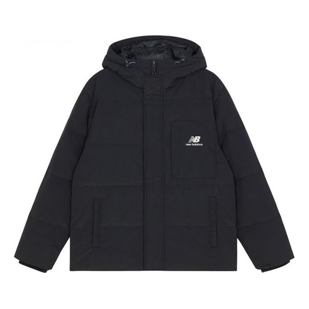 New Balance Logo Hooded Jacket Asia Sizing 'Black' AMJ13331-BK