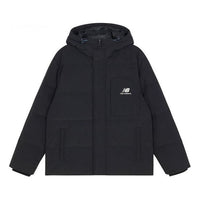 New Balance Logo Hooded Jacket Asia Sizing 'Black' AMJ13331-BK
