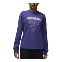 (WMNS) Air Jordan x Nike Long-Sleeve Graphic T-Shirt 'Purple' FD7205-502