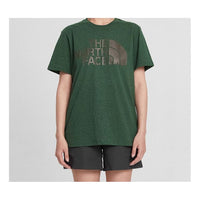 THE NORTH FACE Classic Logo Printing Solid Color Short Sleeve Couple Style Green 4NFO-QCV