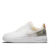(GS) Nike Air Force 1 Crater 'Move To Zero - White Orange' DH4339-100