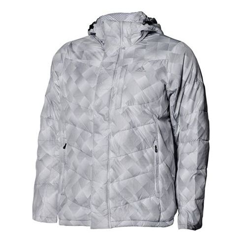 adidas Sports Outdoor hooded down Jacket Gray Z56695