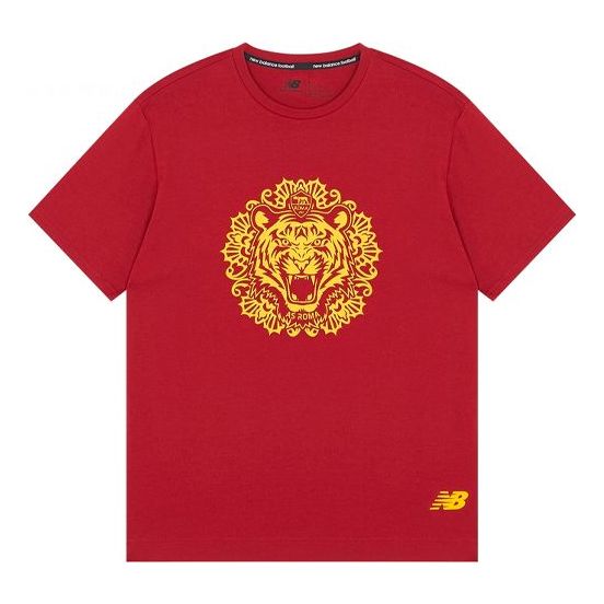 New Balance Men's New Balance New Year's Edition Pattern Printing Round Neck Short Sleeve Red T-Shirt MT231301-RDP