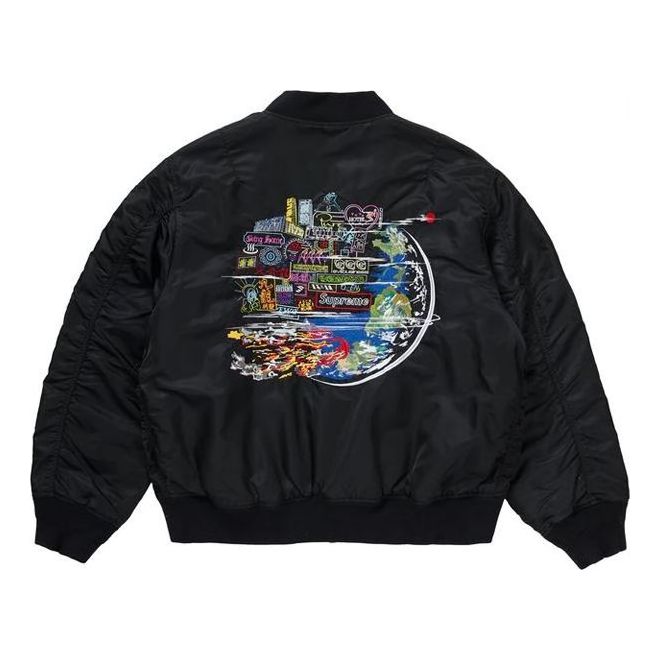Supreme Globe MA-1 'Black Orange' SUP-FW20-161