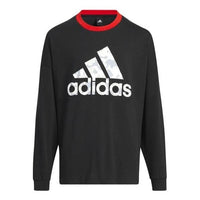(GS) adidas Logo Long Sleeves Sweaters 'Black' HM7175