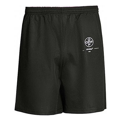 Off-White USA 2019 Multi-Color Printing Black Casual Shorts OMCI005R19101015
