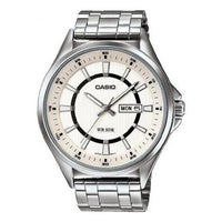 Men's CASIO Dress Quartz Movement 50m Waterproof Stainless Steel Strap Fashion Watch Mens MTP-E108D-7AVDF