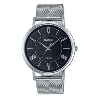 Men's CASIO Dress Series Waterproof Quartz Dial 40mm Stainless Steel Strap Watch Mens Black Analog MTP-B110M-1AV