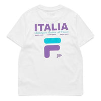 (WMNS) Fila FUSION Logo Printing Casual Sports Round Neck Short Sleeve White T11W112104F-WT