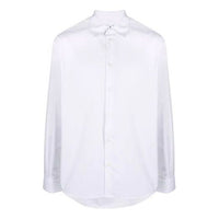 Off-White Logo Solid Color lapel Long Sleeves Shirt Version White OMGA194F21FAB00401100110